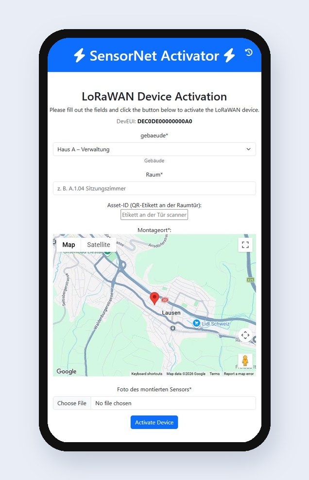 Aktivierung auf dem Handy nach dem QR-Scan