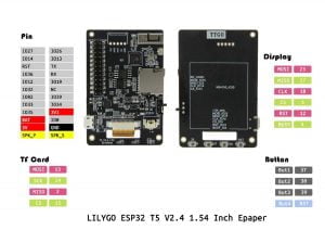 LilyGo TTGO T5s 2.9” 3-Color (weiss, schwarz, gelb) EPaper/E-Ink inkl. ESP32 und Mikrofon (Eink, MAX9835, ICS43434)