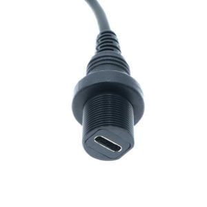 USB Kabel Durchdringung Verlängerung Buchse IP67, 30cm (optional Micro-USB oder USB-C)
